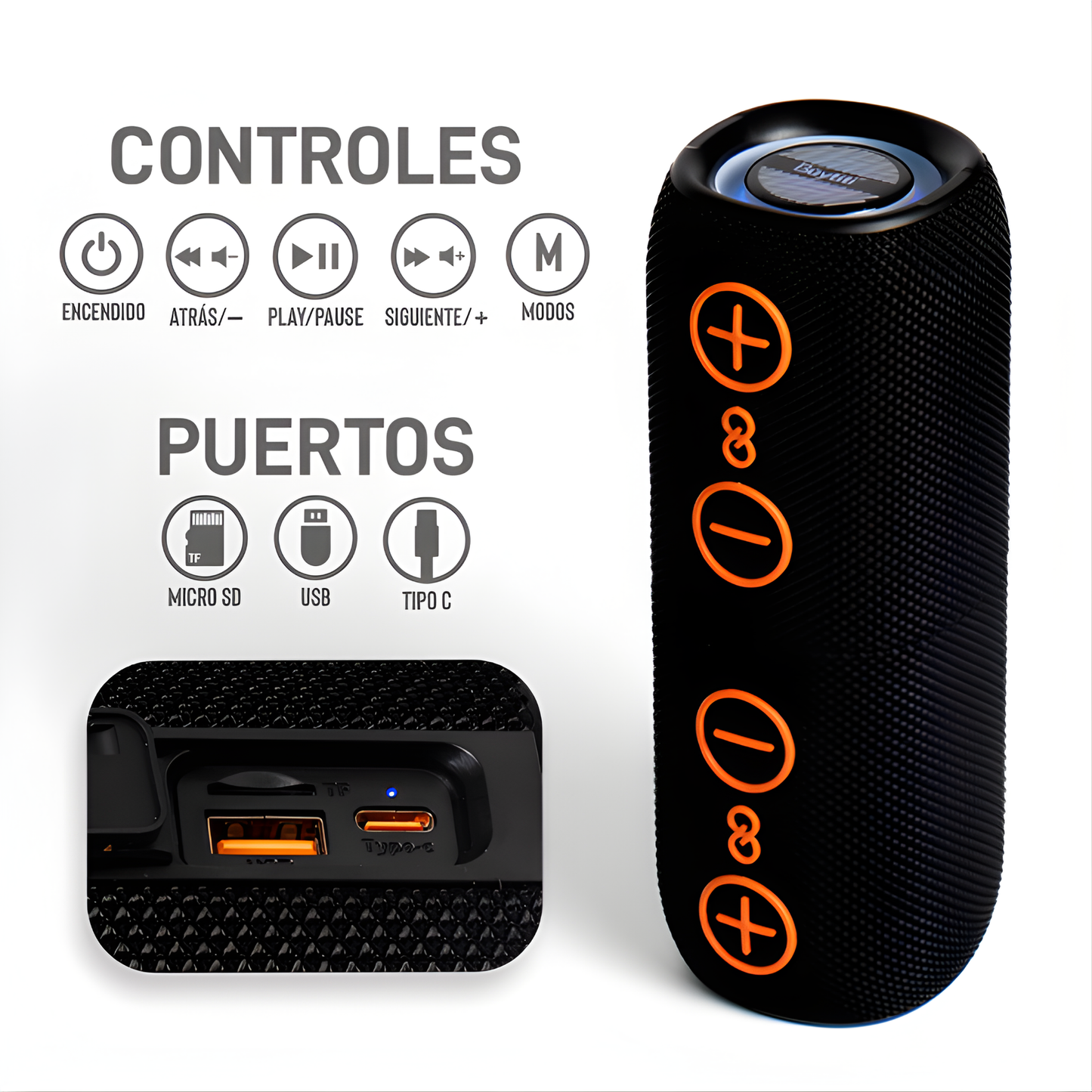 Bocina Bluetooth 2 en 1 Tiktok twins