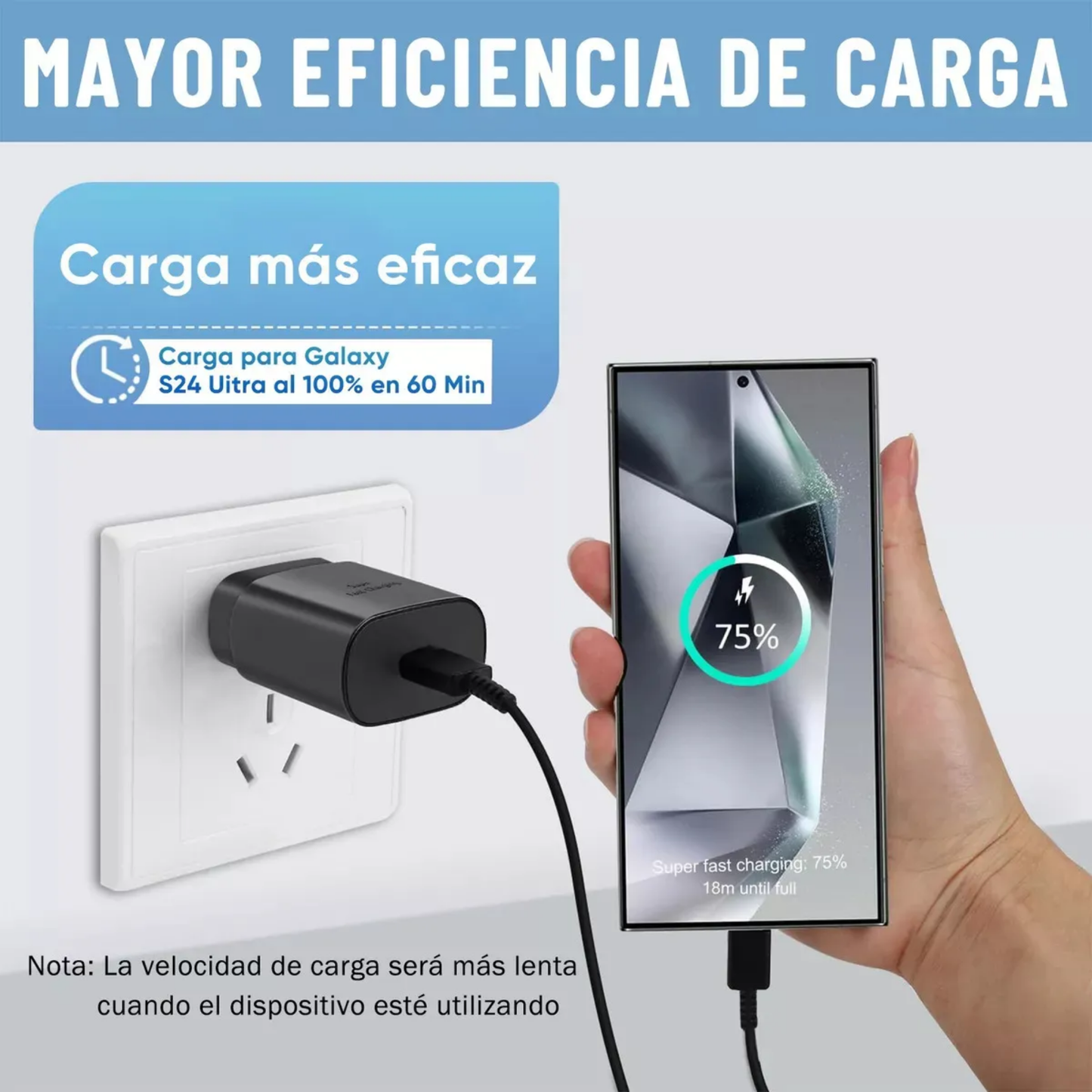 Cargador Inalámbrico QI Carga Rapida