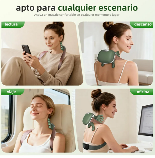 Masajeador de Cuello y Hombros 4D | Calor Infrarrojo e Inalámbrico.